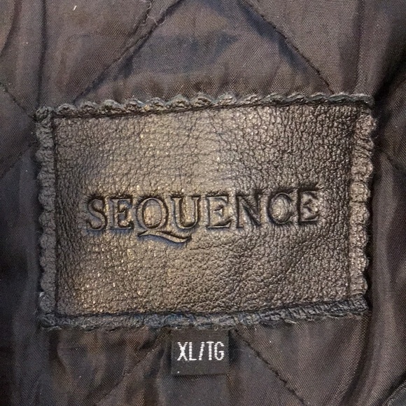 Sequence Genuine Black Leather Jacket with hood - Picture 4 of 8